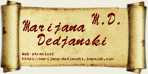 Marijana Deđanski vizit kartica
